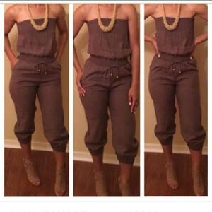 H&M Women's Black Strapless Jumpsuit